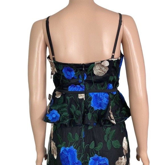Lulus Dress Womens Small Floral Blue Black - Picture 6 of 9